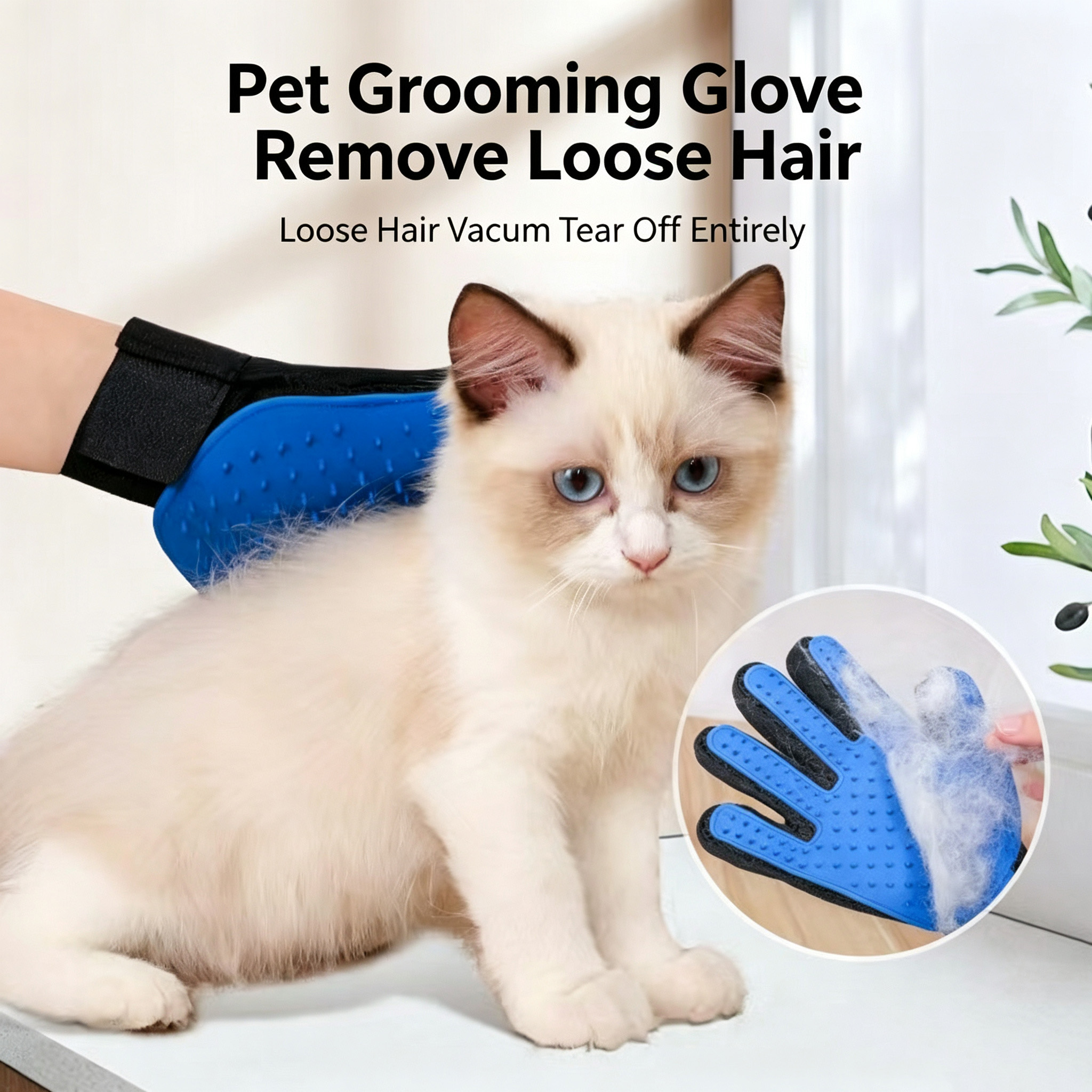 Pet Grooming Glove - Pet Cat Dog Universal Silicone Brush