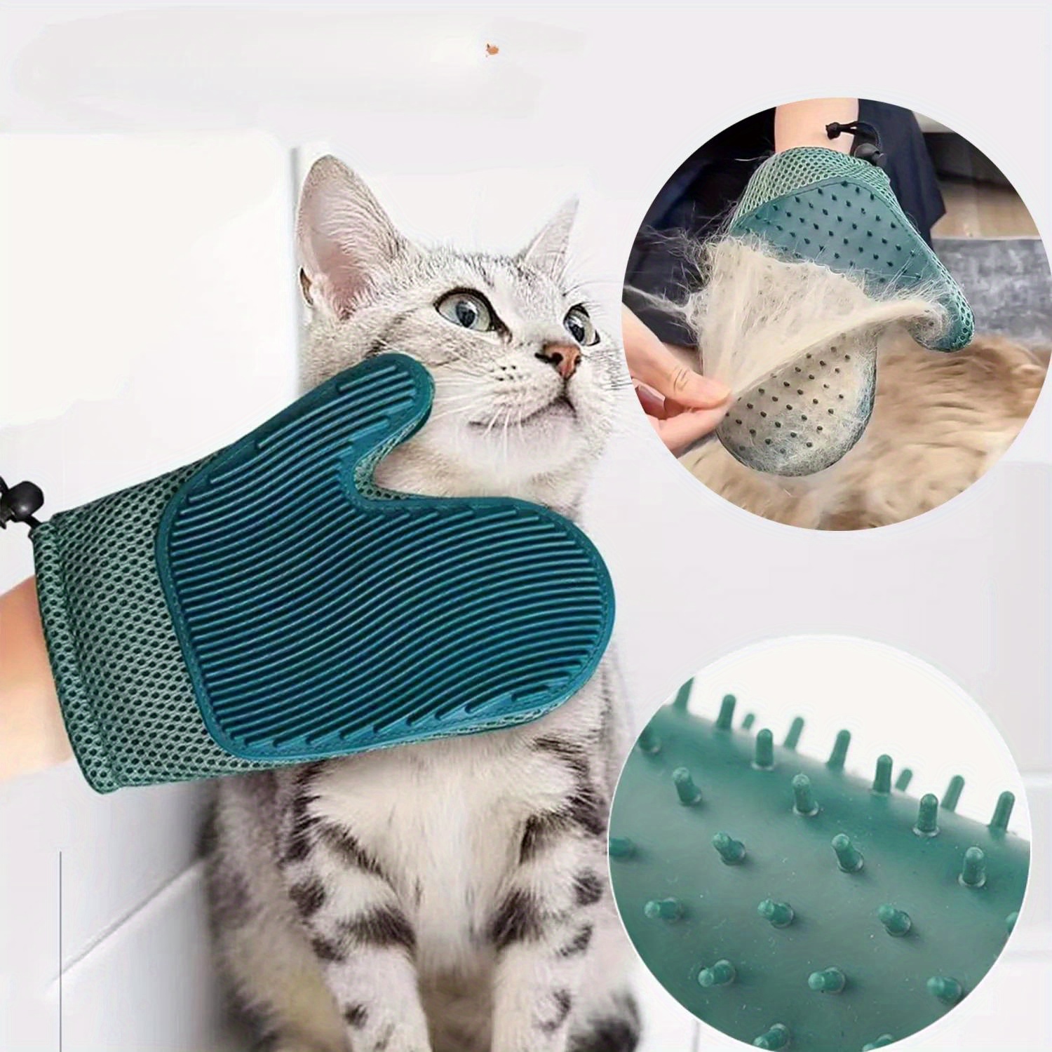 Pet Grooming Glove - 2 In 1 Cat Hair Glove