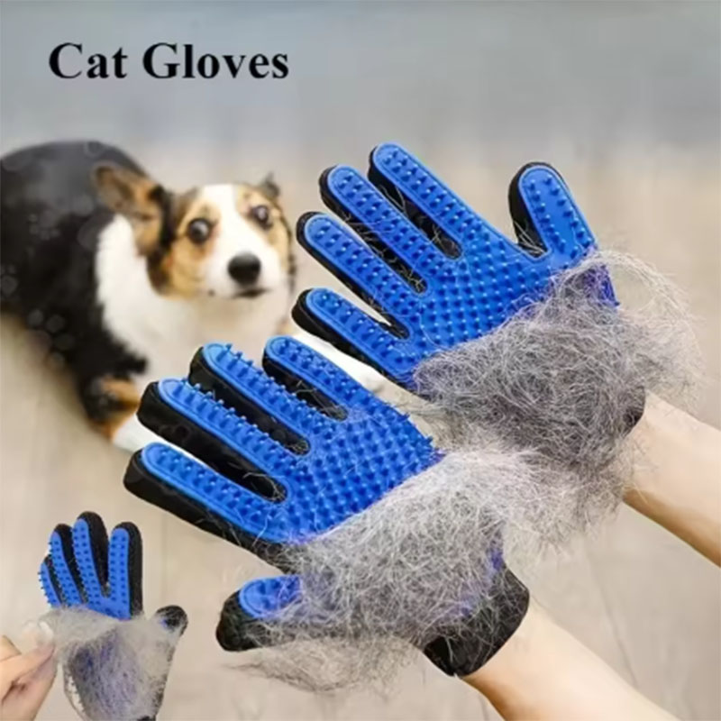 Pet Hair Glove Comb Pet Dog Ca - Pet Grooming Glove ulasan dan harga