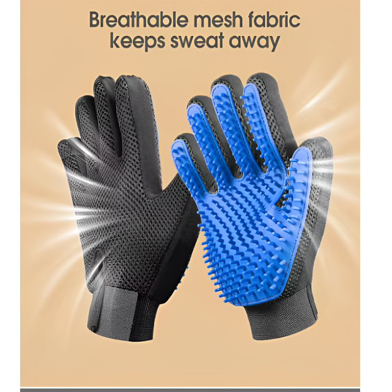 Pet Hair Glove Comb Pet Dog Ca - Pet Grooming Glove ulasan dan harga