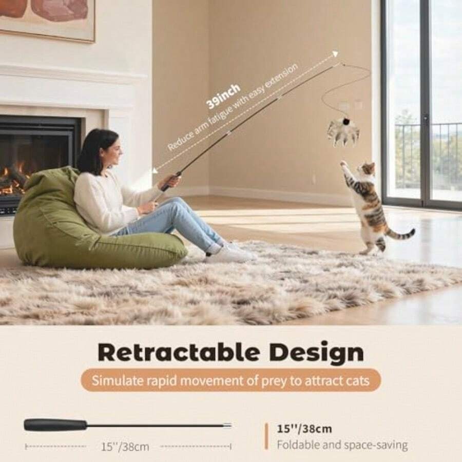 【New Arrival】Retractable Cat W - Interactive Cat Toy ulasan dan harga