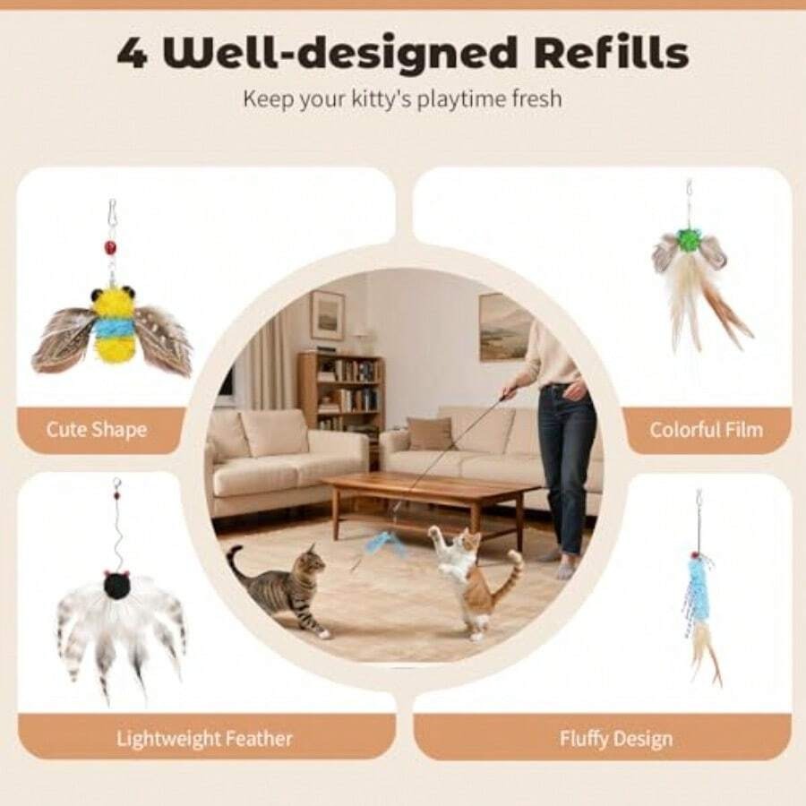 【New Arrival】Retractable Cat W - Interactive Cat Toy ulasan dan harga