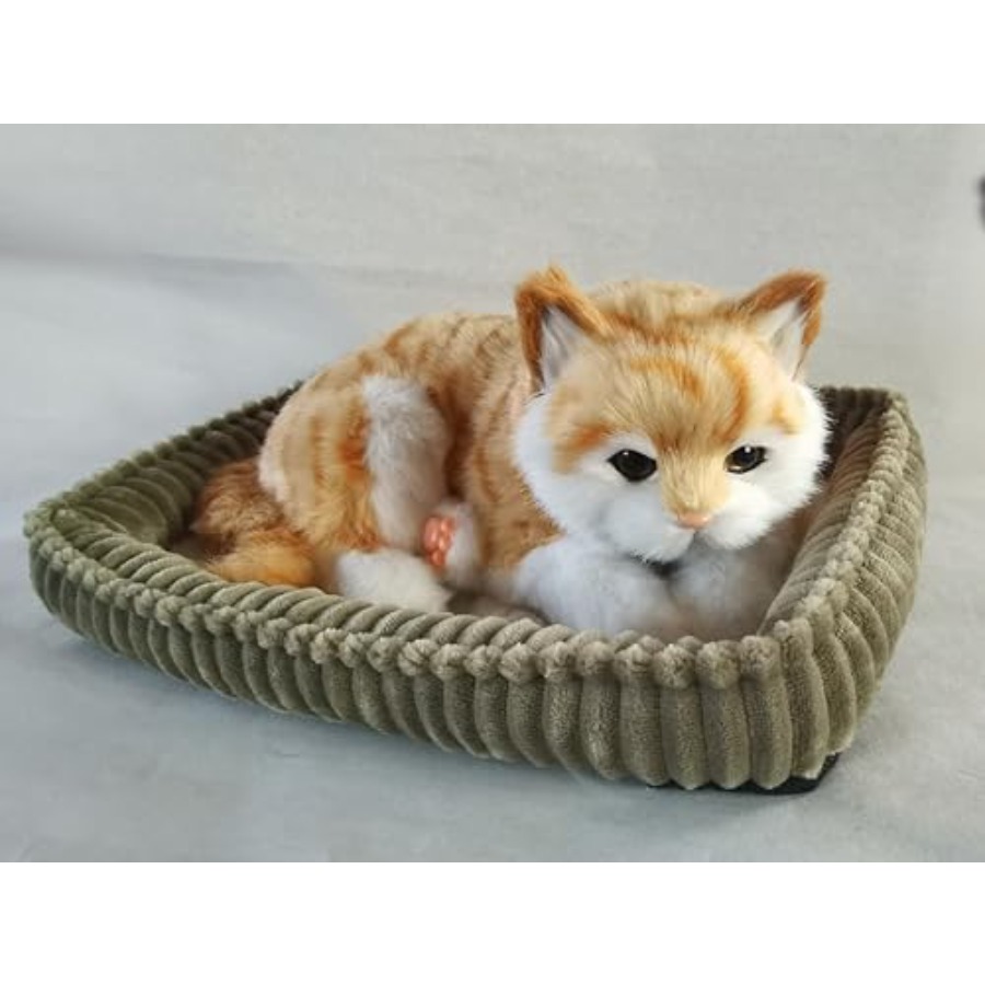 Orange Tabby Cat Realistic Lif - Interactive Cat Toy ulasan dan harga