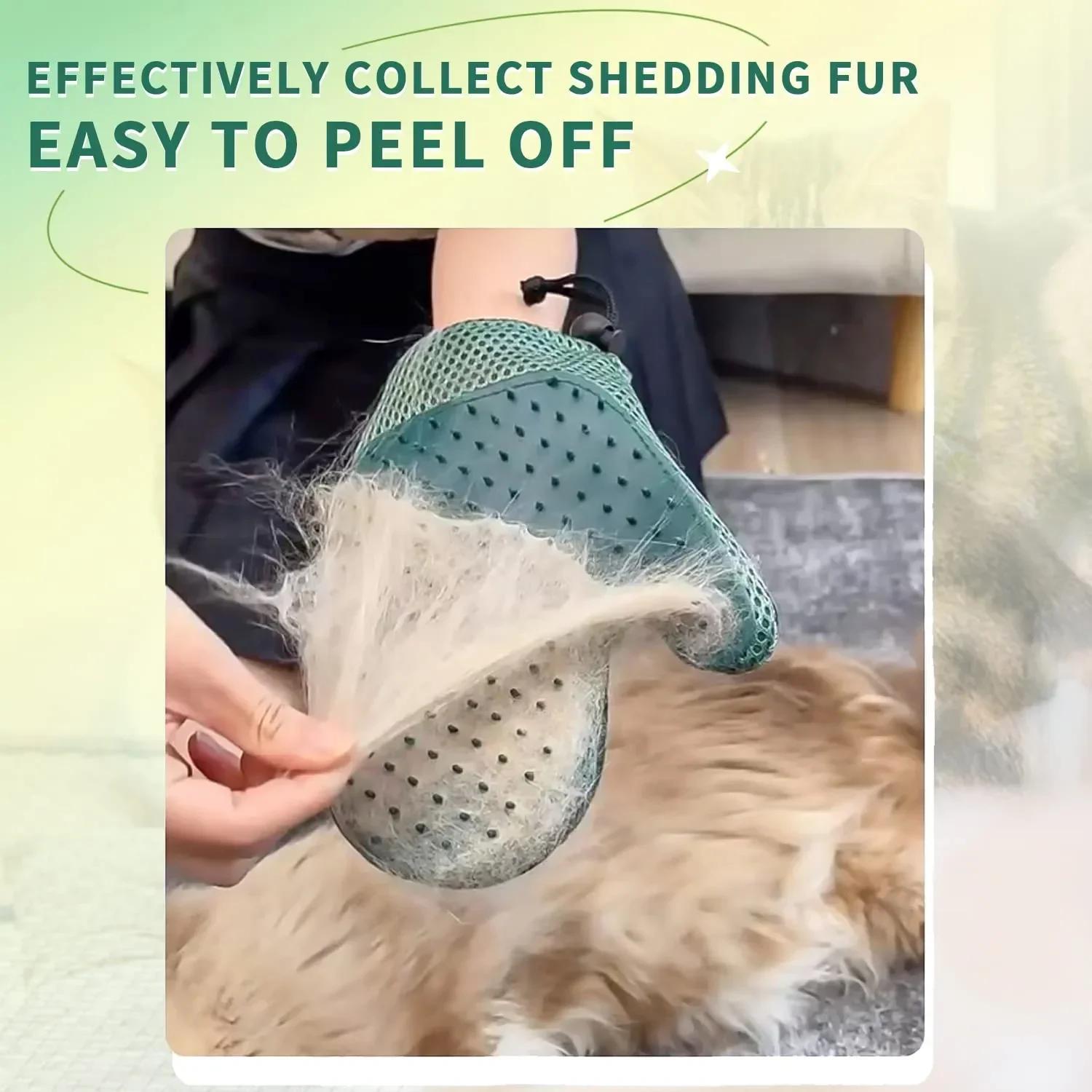 2 In 1 Cat Hair Glove & Pet Fu - Pet Grooming Glove ulasan dan harga