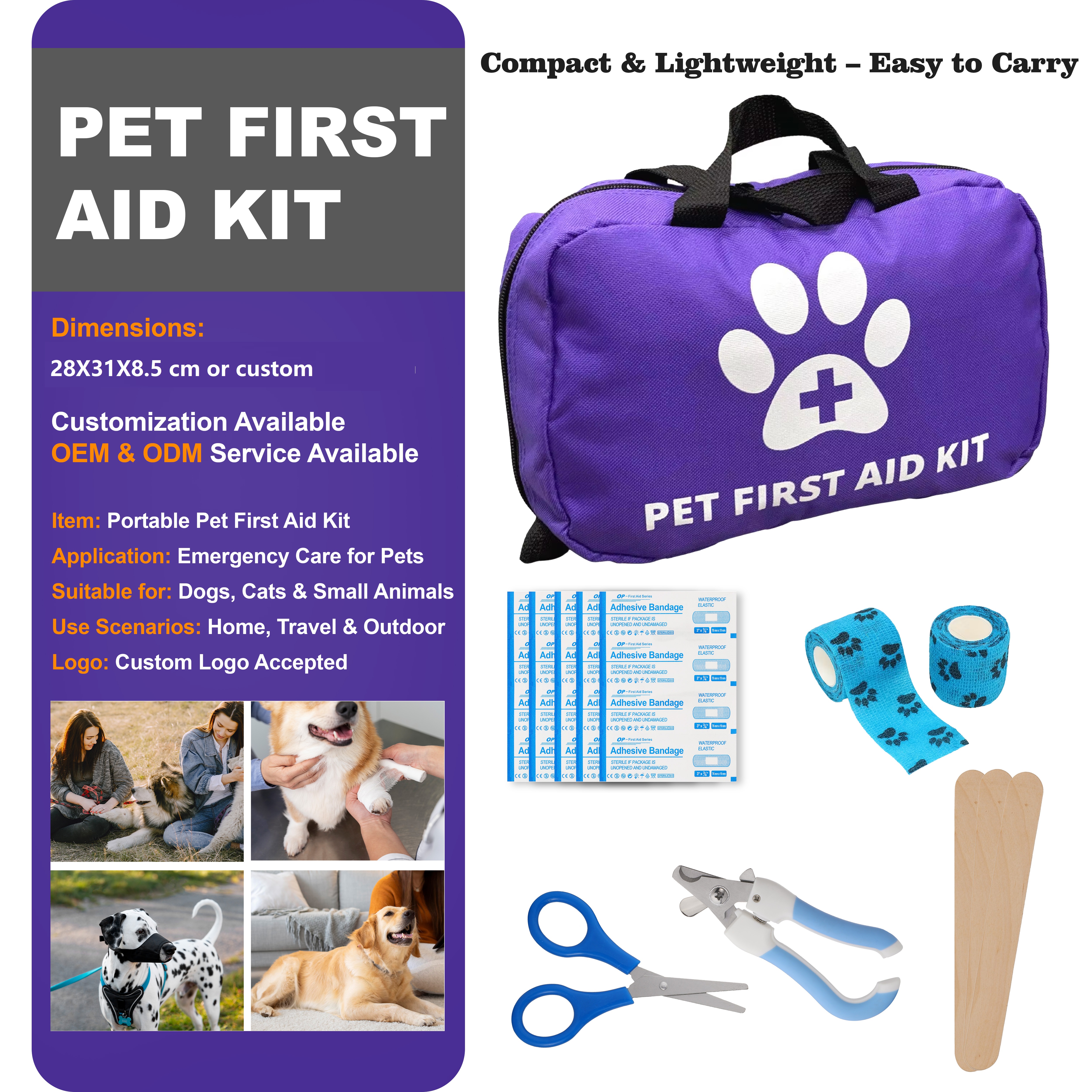Premium Pet First Aid Kit Emer - Pet Supplies First ulasan dan harga